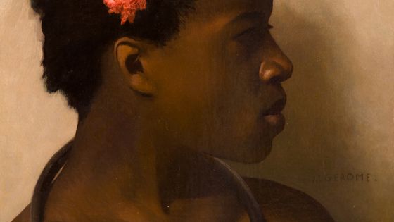 Jean-Léon Gérôme (1824-1904) Étude d’aprèsun modèle féminin pour « À vendre, esclaves au Caire », vers 1872 Huile sur toile, 48 × 38 cm - © Photo courtoisie Galerie Jean-François Heim -Bâle