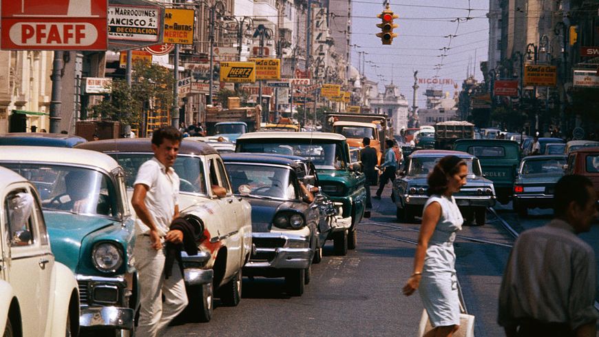L'avenue Nicolas de Pierola à Lima (janvier 1966)