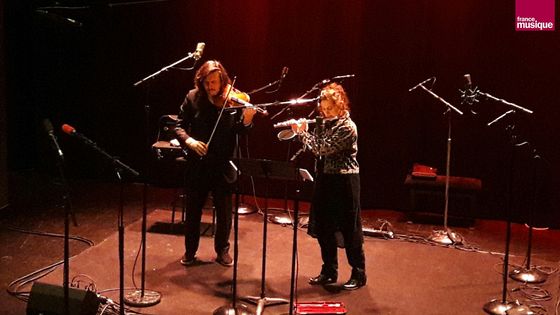Dominique Pifarély et Géraldine Keller à l'Alliance Française ©Radio France - Soizic Noël