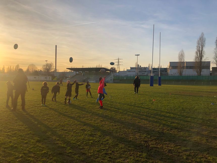 Entrainement de l'école de rugby de Cergy-Pontoise