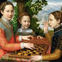 Sofonisba Anguissola (1532-1625), La partie d'échecs, 1555 (musée national de Poznań)