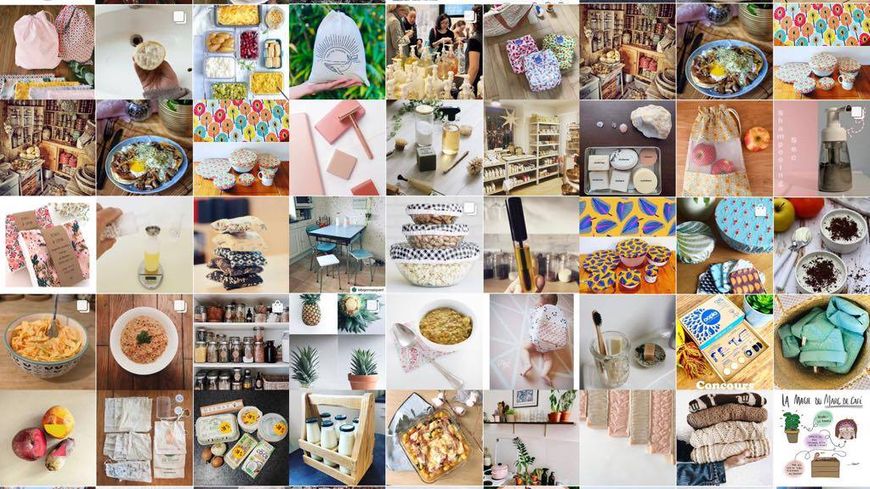 Un florilège des images comportant le tag #zérodéchet sur Instagram
