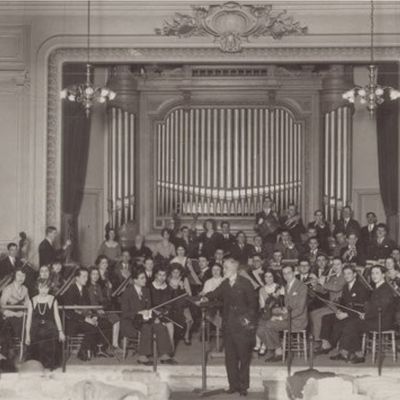Classe d'orchestre du Conservatoire national de musique - 1929-30. Photo: L. Roosen