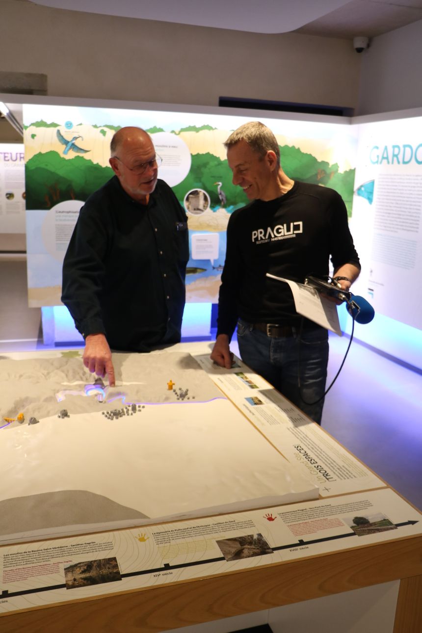 Dans le Musée de la Maison des Gorges du Gardon avec Patrice Hurlin