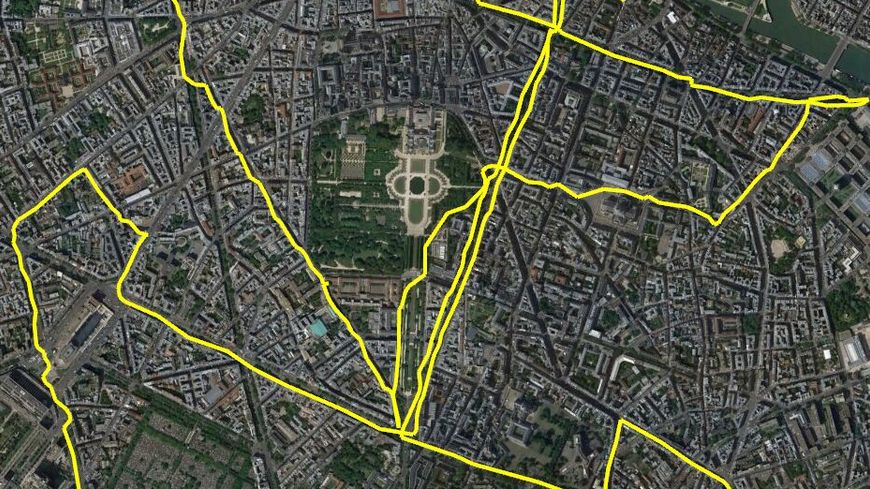Le navire symbole de Paris, dessiné en GPS Drawing