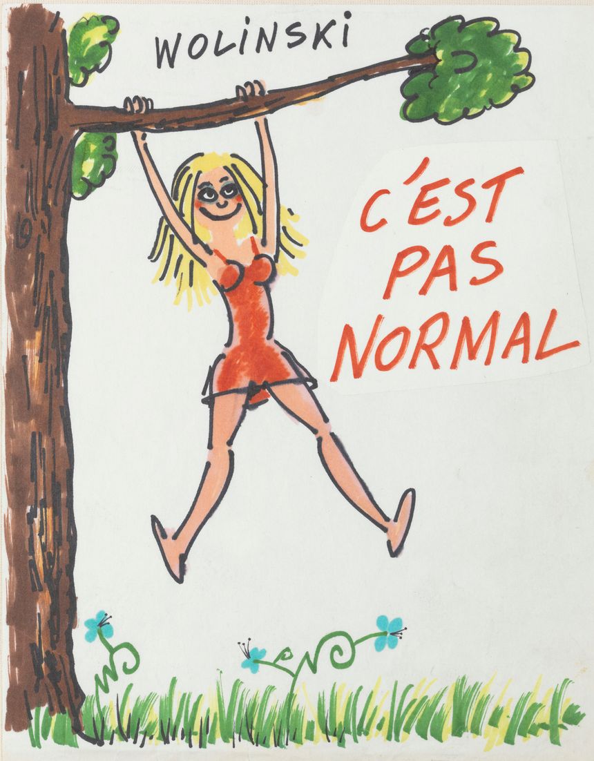L'un des nombreux dessins de Wolinski donnés à la BNF