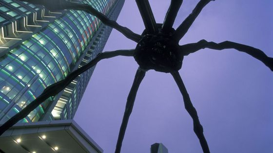 Tour Mori et scupture d'araignée géante, oeuvre de Louise Bourgeois (Quartier Roppongi Hill, Tokyo, Japon) ©Getty - Bruno Perousse/Gamma-Rapho
