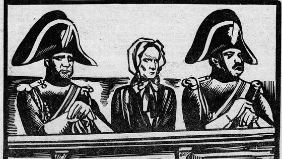 Henriette Cornier sur le banc des accusés en 1876 (gravure du Petit Journal en 1931) ©Getty - Leemage