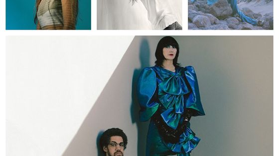 De gauche à droite : Weyes Blood (© Helene Tchen Cardenas), Keren Ann (© Bouchra Jarrar), Weyes Blood (© Bandcamp), en bas : Karen O and Danger Mouse (© Eliot Lee Hazel)