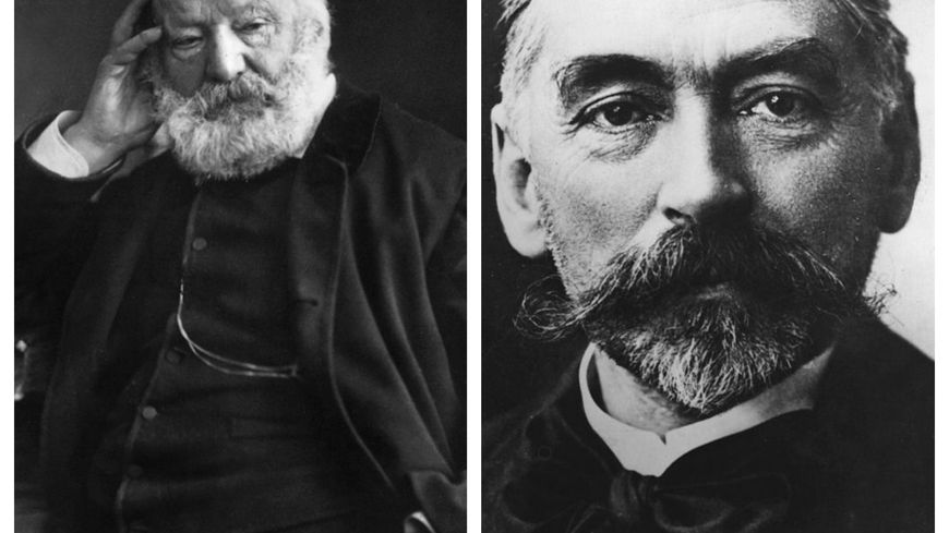 Victor Hugo (en 1884) et Stéphane Mallarmé (vers 1890) par le photographe Paul Nadar