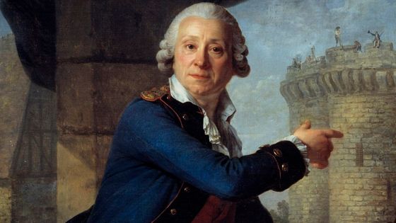 Jean-Henri Masers, Chevalier de Latude (1725-1805), surnommé Danry, montrant la Bastille, portrait réalisé par Antoine Vestier en 1789 ©Getty - Josse / Leemage