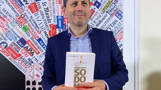 Frédéric Martel présentant son livre "Sodoma" à Rome en février 2019 ©Getty - picture alliance