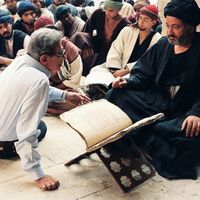 Photographie de tournage du film 'Le Destin' de Youssef Chahine, 1996