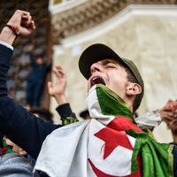 Manifestation dans le centre d'Alger le 10 mars 2019.
