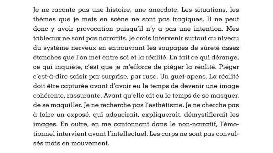 Francis Bacon, Conversations, extrait