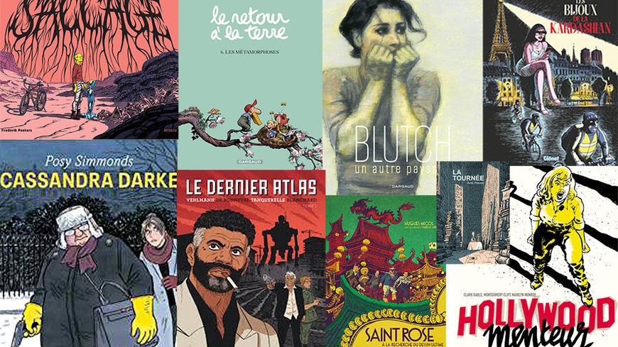 Saccage, Le Retour à la terre, Blutch un autre paysage, Les Bijoux de la Kardashian, Cassandra Darke, Le dernier Atlas, Saint Rose à la recherche du dessin ultime , La Tournée, Hollywood menteur