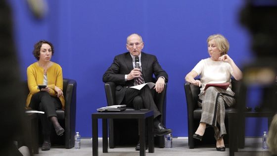 Nadia Belloui, Guy Canivet, Isabelle Falque-Pierrotin, 3 des 5 garants du grand débat national. ©Getty - Geoffroy Van der Hasselt
