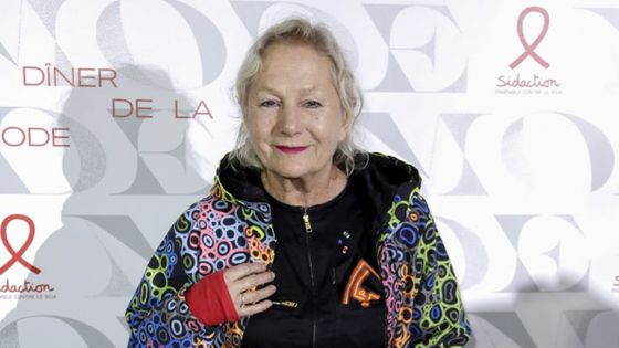 La créatrice, styliste, mécène, et cinéaste Agnès b, le 24 janvier 2019, au dîner de collecte de fonds au profit de l'association française anti-sida, Sidaction. ©AFP - Thomas SAMSON