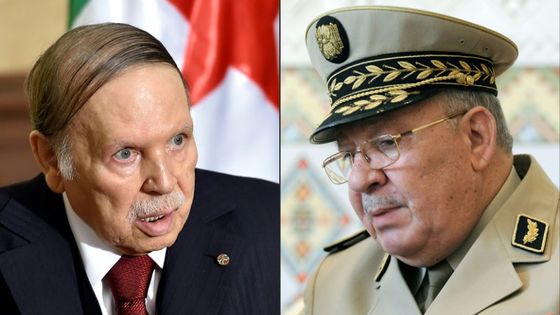 Abdelaziz Bouteflika et le chef d'état major des armées Ahmed Gaid Salah ©AFP - Eric FEFERBERG, Farouk Batiche
