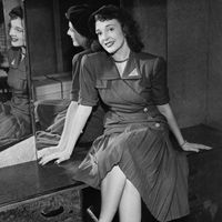 Micheline Presle le 27 novembre 1947 à New-York.