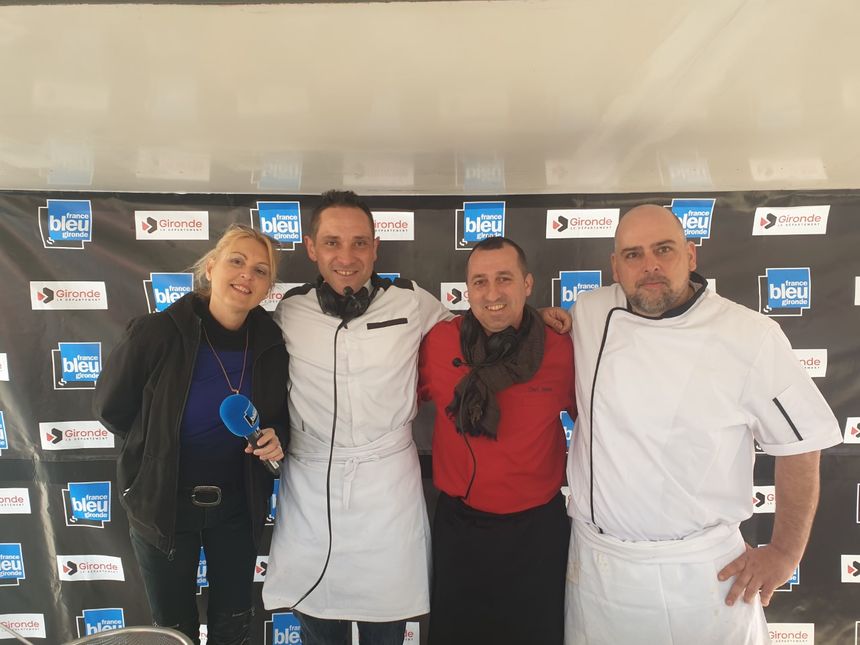 Isabelle Wagner, Chef Sylvain Becary, Chef Jésus et Bruno Collet Second de cuisine