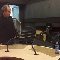 Bruno Letort et Pierre Jodlowski pendant la préparation de l'interview