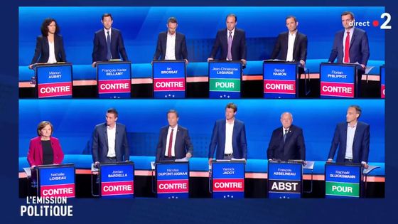 Les douze têtes de listes aux Européennes se sont affrontées jeudi 4 avril dans un débat organisé par France 2 et France Inter, dans "L'Emission politique" (capture d'écran)