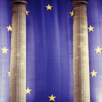 Cérémonie lors du transfert des cendres de Jean Monnet au Panthéon en 1988