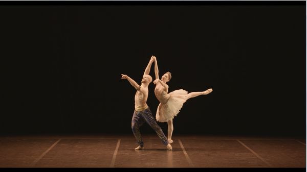 François Alu et Seo-Hoo Yun interprètent le pas de deux du Corsaire, le 24 mars 2019, à Bourges.