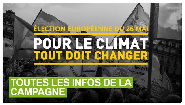 Le site d'Europe écologie-Les Verts met en avant une large bannière pour accéder à son site spécial "européennes".