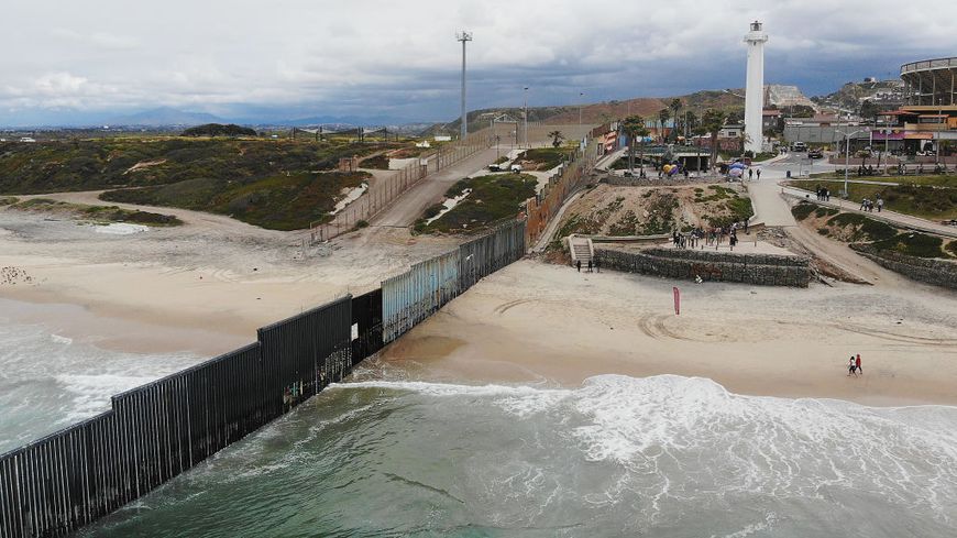 Frontière USA/MEXIQUE à Tijuana, Mexico.