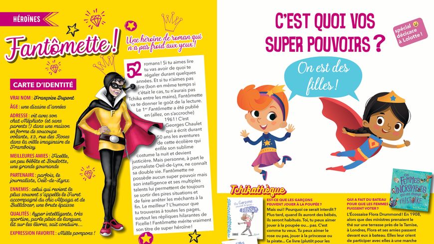 Tchika est un magazine destiné aux petites filles qui entend briser les stéréotypes de genre