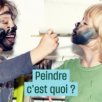 Peindre, c'est aussi se barbouiller la frimousse