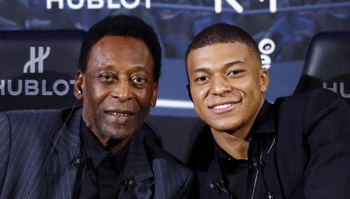Pélé et Kilian MBappé