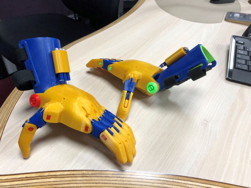 Exemple de main en 3D.