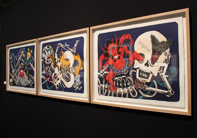Lithographies de David B dans l'exposition Empreintes graphiques au PULP à La Ferme du Buisson en 2019