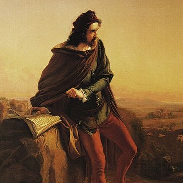 Cola di Rienzo contemplant les ruines de Rome, par Federico Faruffini (1831-1869)