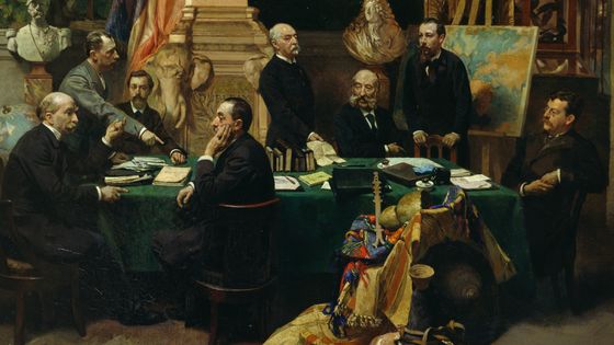 Jules Ferry et des délégations coloniales en novembre 1892, peinture de Frederic Regamey (Musée du Quai Branly) - De Agostini/Getty Images