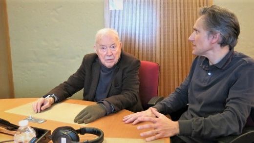 France Musique, studio 151... André Tubeuf & Philippe Venturini, producteur de l'émission (g. à d.) ©Radio France - Annick Haumier