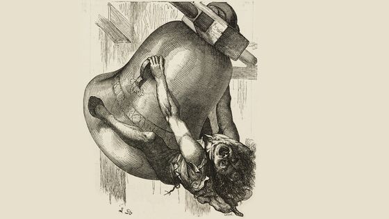 Quasimodo sonnant la cloche, gravure sur bois de Laisné selon un dessin de Louis-Charles Steinheil (1844) ©Getty - coll. De Agostini