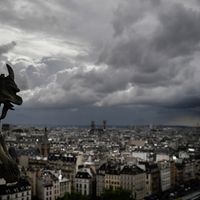 L'une des gargouilles de la Cathédrale Notre-Dame de Paris.