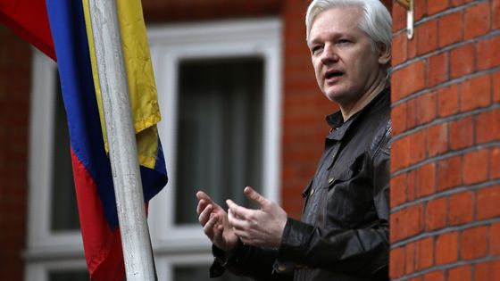 Photo de Julian Assange prise le 19 mai 2017. ©AFP - DANIEL LEAL-OLIVAS