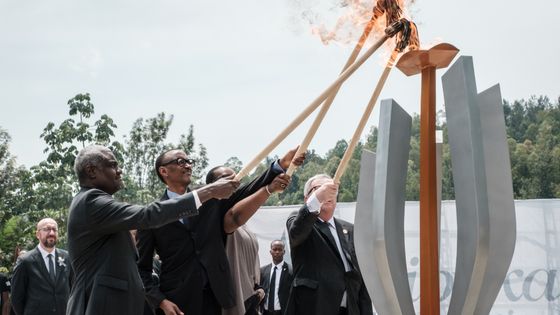 Le génocide au Rwanda a fait plus de 800 000 morts en 1994. Le pays se recueille 25 ans plus tard à Kigali. ©AFP - YASUYOSHI CHIBA