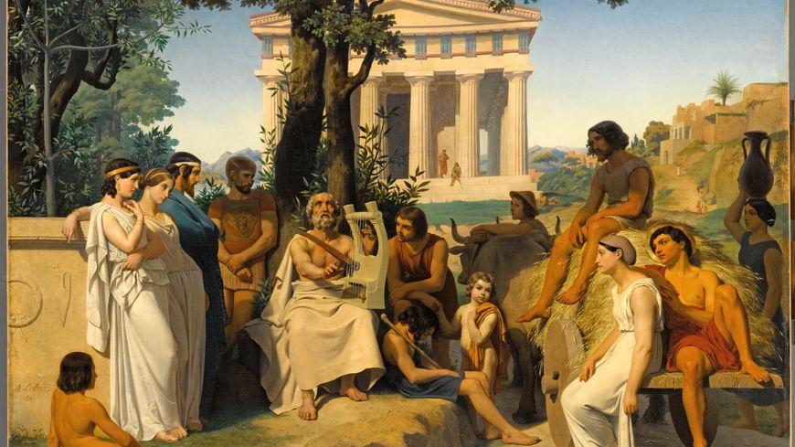« Homère » ; Leloir, Jean-Baptiste Auguste, 1841