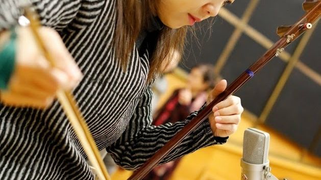 Ying Chieh Wang enregistrant au studio 106