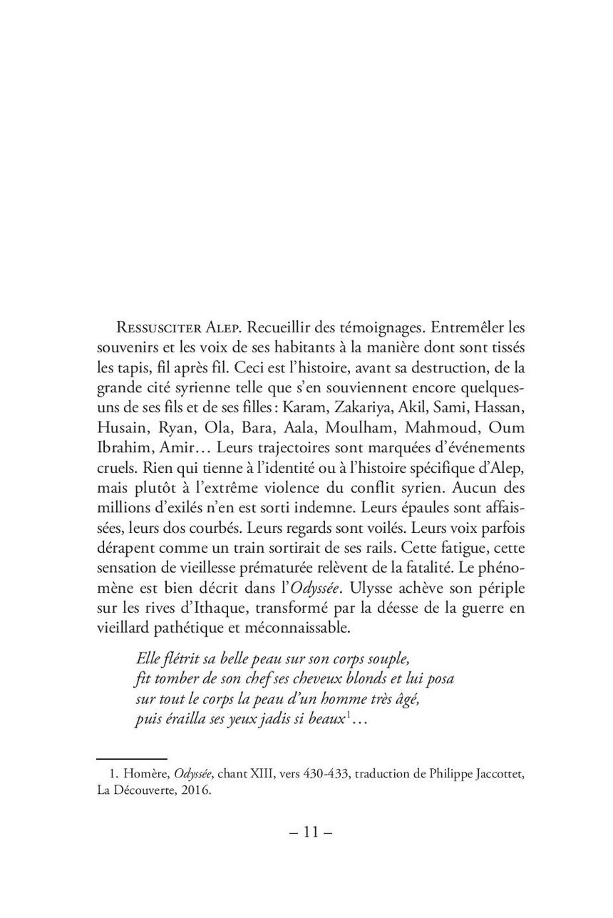 Première page du livre "Le fil de nos vies brisées, Portraits de Syriens en exil"