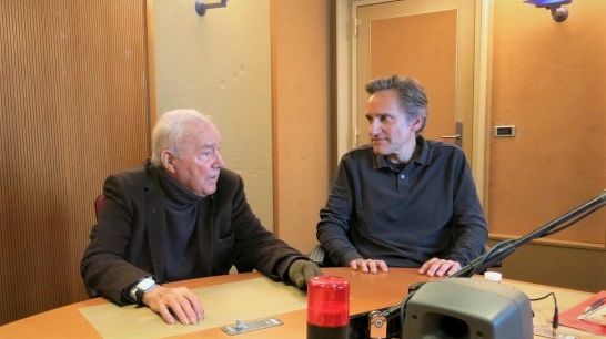 France Musique, studio 151... André Tubeuf & Philippe Venturini, producteur de l'émission (g. à d.)
