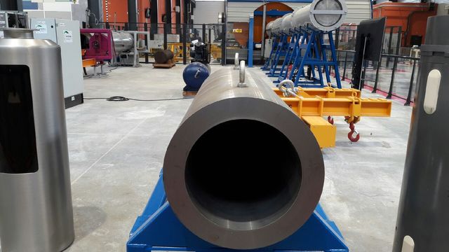Un exemple de cylindre où seront enfouis les déchets de très haute activité à Bure