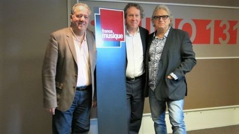 France Musique, studio 131... Philippe Duley, Benoît Duteurtre & Alain Turban (g. à d.)