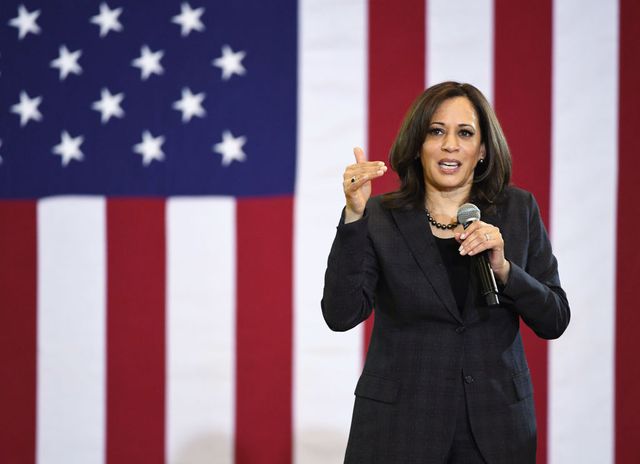 La sénatrice Kamala Harris lors d'un meeting de campagne à Las Vegas le 1er mars 2019